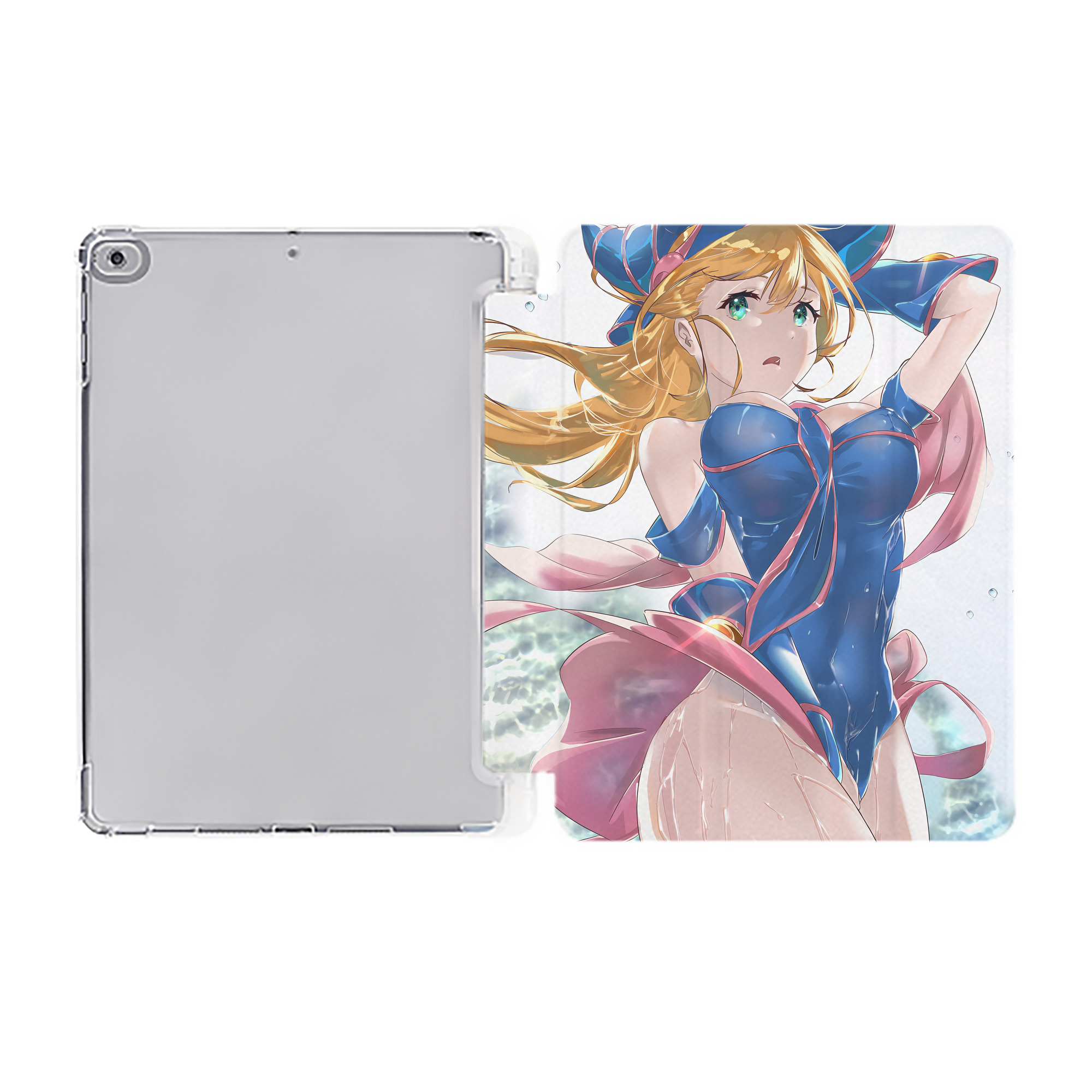 （画像用） 遊☆戯☆王 Yu-Gi-Oh! IPad ケース ペン収納付き 三つ折りスタンド PUレザー×シリコン 対応機種9.5/10.5/10.9インチ